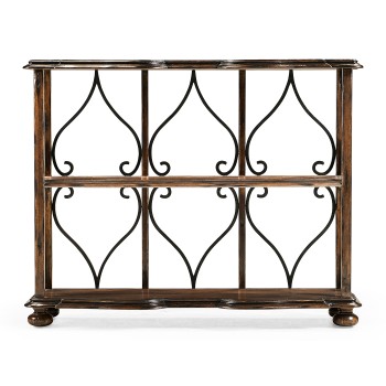 Two-Tier Étagère in Rustic Walnut