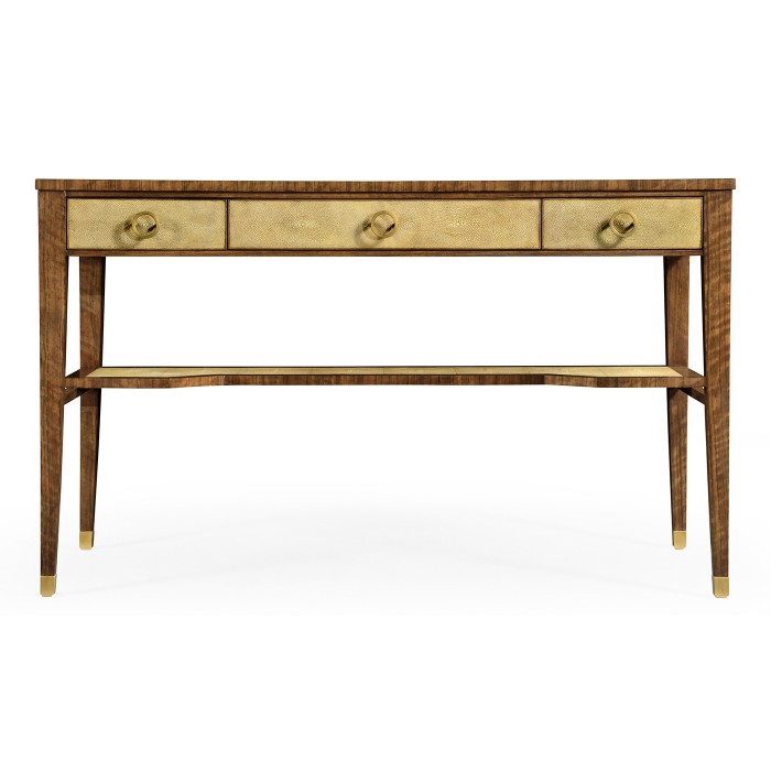 Narrow desk with brass detailing