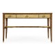 Narrow desk with brass detailing
