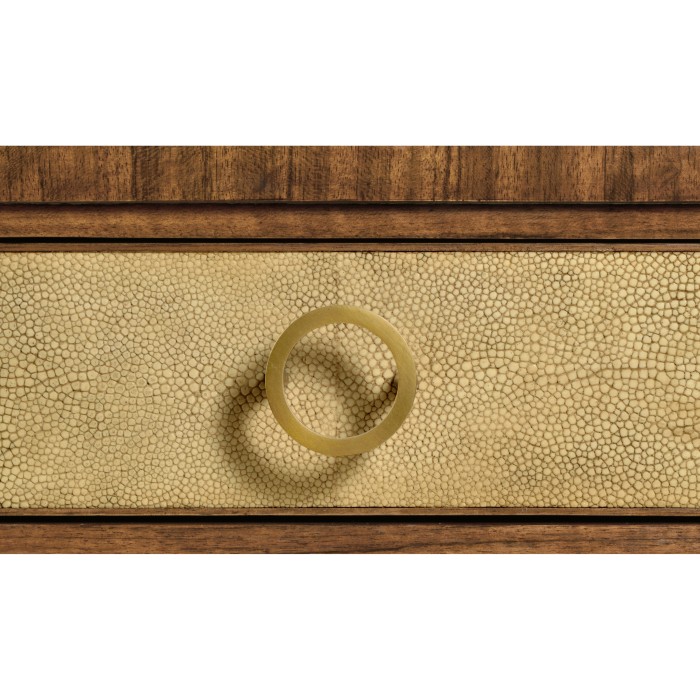 Narrow desk with brass detailing