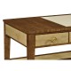 Narrow desk with brass detailing