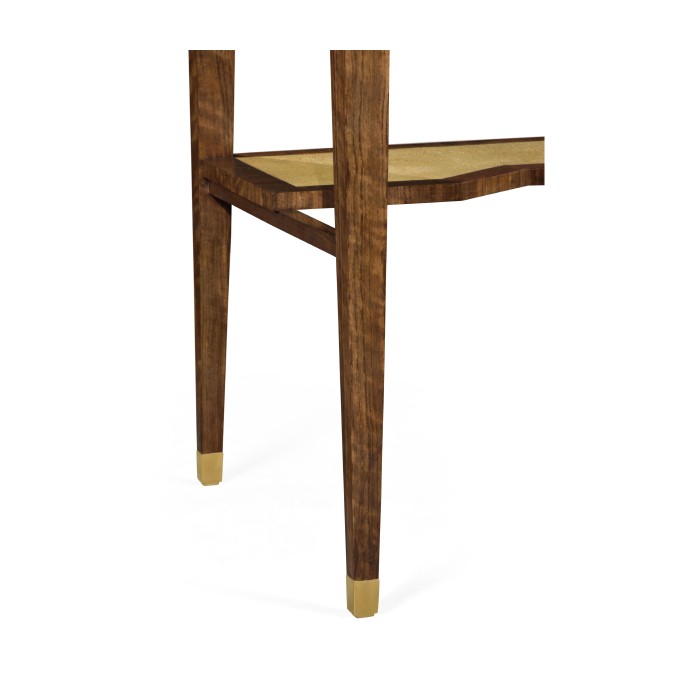 Narrow desk with brass detailing