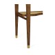 Narrow desk with brass detailing
