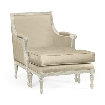 Country Greige Footstool