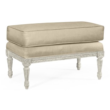 Country Greige Footstool