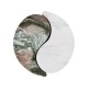 Circular Two-Piece Yin Yang Faux White & Black Marble Drinks Table