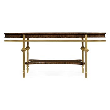 Oval Coffee Table with Brass Base