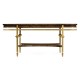 Oval Coffee Table with Brass Base