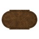 Oval Coffee Table with Brass Base