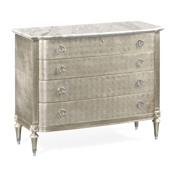 Silver Espresso Chest of Drawers