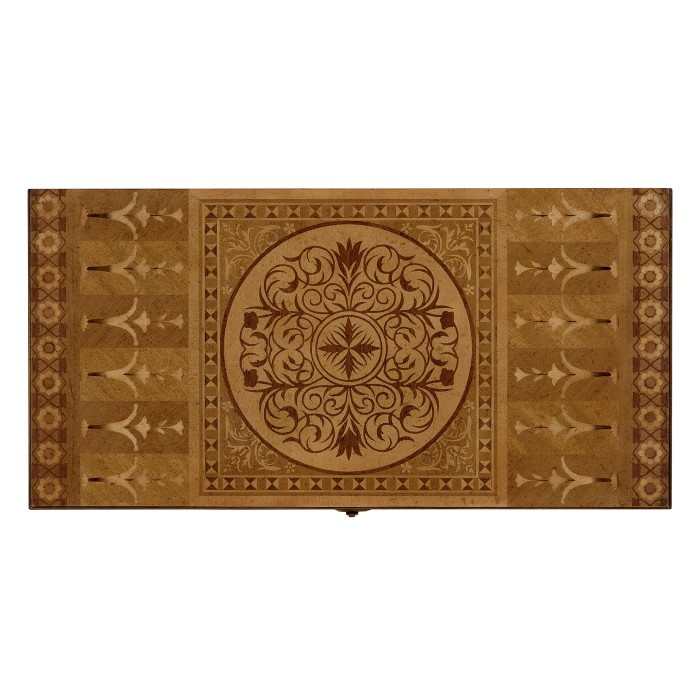 Floral Marquetry Backgammon Board