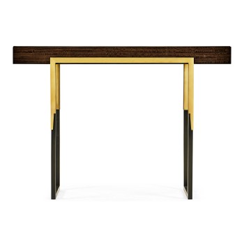 Black Eucalyptus Rectangular Anthracite Shagreen Console Table
