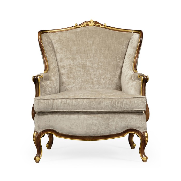 Bergère Arm Chair with Gilded Carving