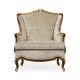 Bergère Arm Chair with Gilded Carving