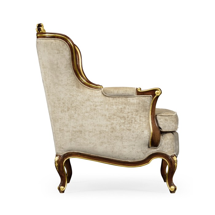 Bergère Arm Chair with Gilded Carving