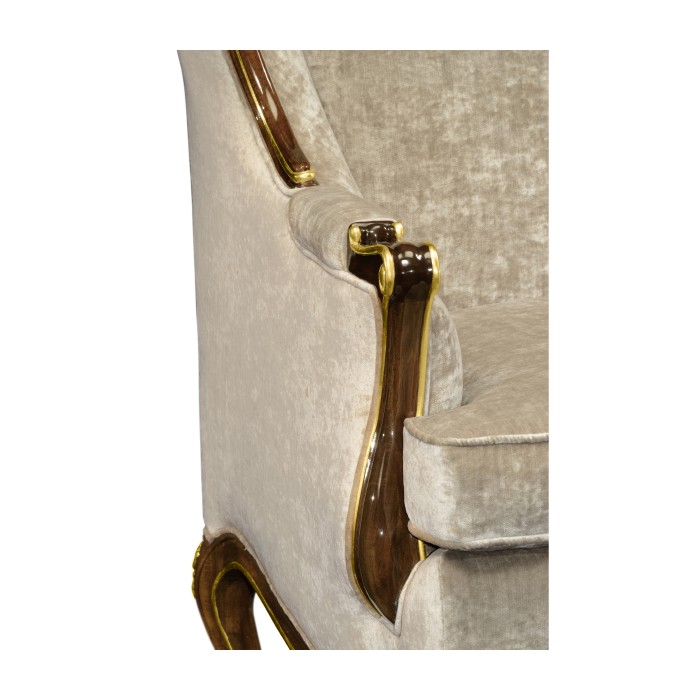 Bergère Arm Chair with Gilded Carving