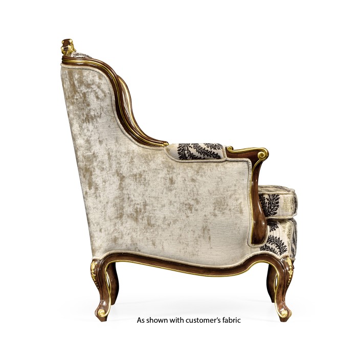 Bergère Arm Chair with Gilded Carving