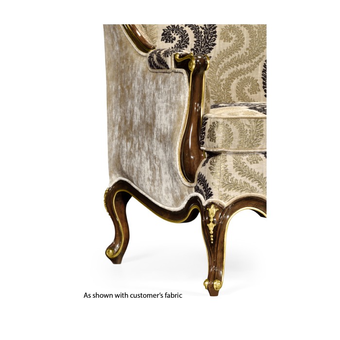 Bergère Arm Chair with Gilded Carving