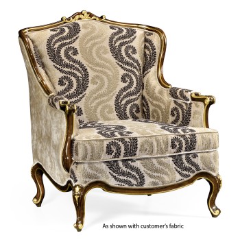 Bergère Arm Chair with Gilded Carving