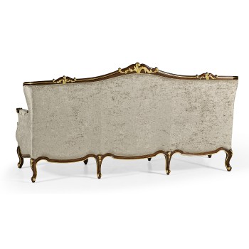 Bergère Three Seater Sofa with Gilded Carving