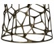 Round Geometic Brass Coffee Table with a Grey Marble Top