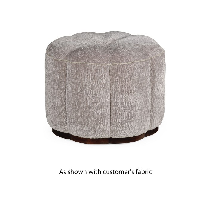 Langkawi Walnut Circular Ottoman