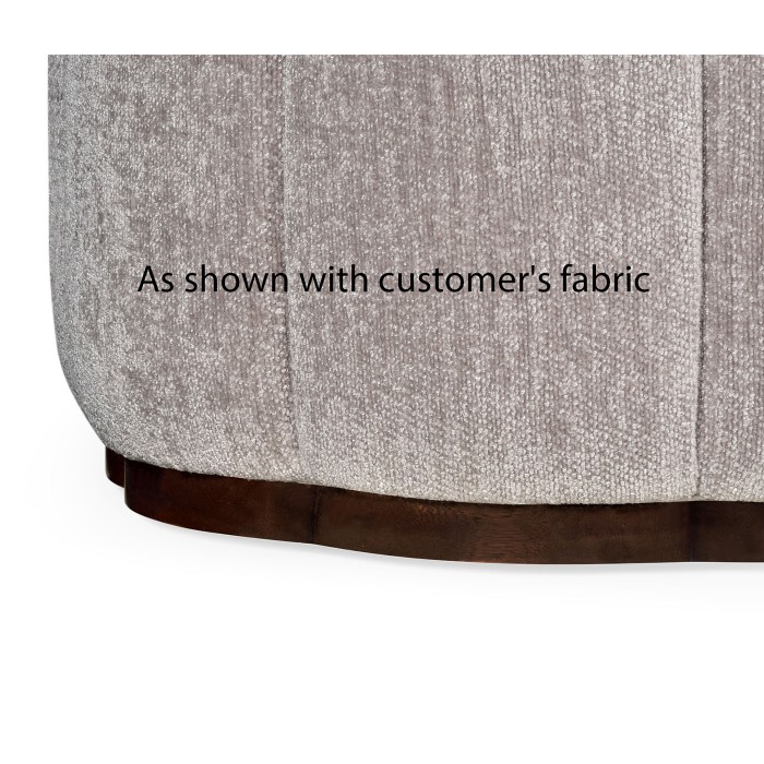Langkawi Walnut Circular Ottoman
