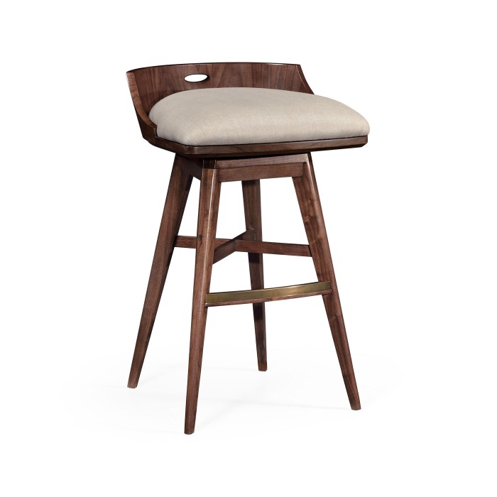 Langkawi Natural Walnut Bar Stool