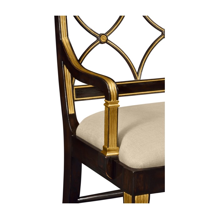 Regency Ebony Three Seater Bench