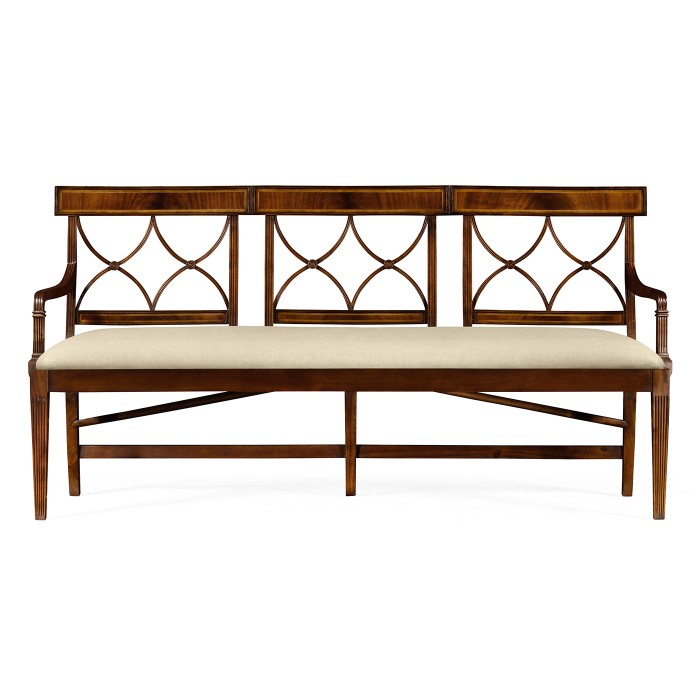 Buckingham Three Seater Mahogany Bench