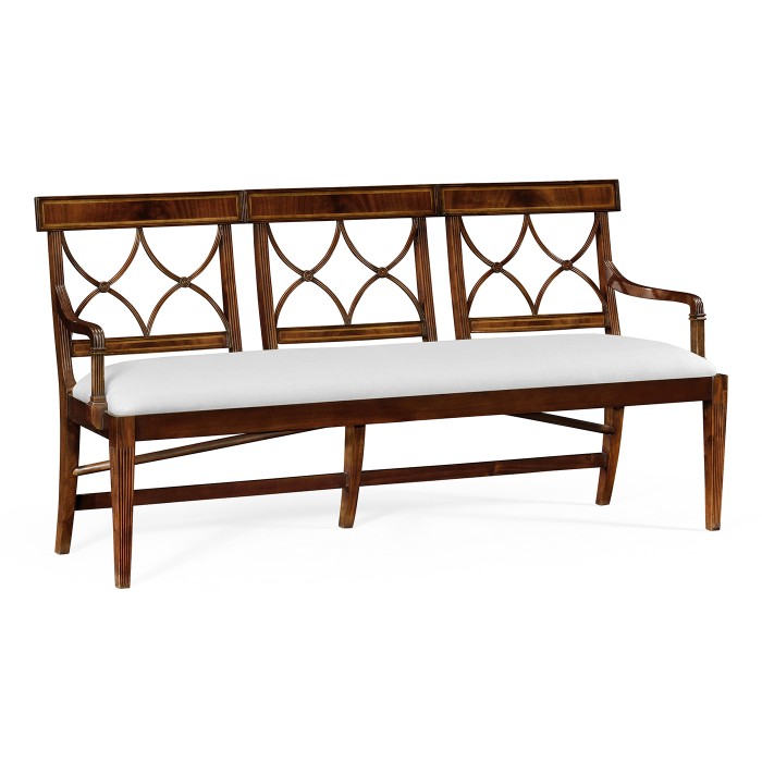 Buckingham Three Seater Mahogany Bench
