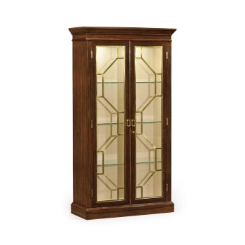 Two-door display cabinet champagne
