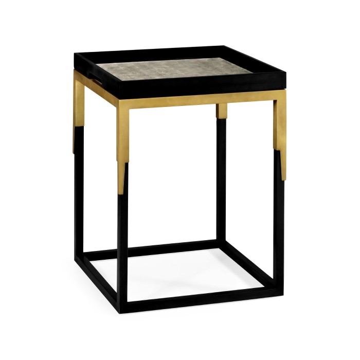 Square Natural Walnut Tray Table