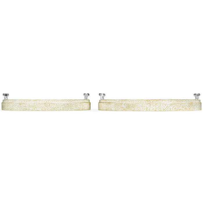 Duo Circular Yellow Eggshell Tray