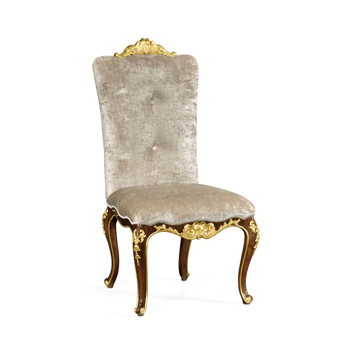 Dining Side Chair with Gilt Carved Detailing