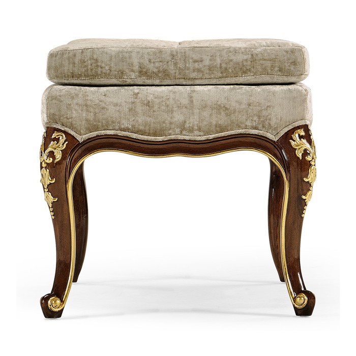 Dressing Stool with Gilt Carved Detailing