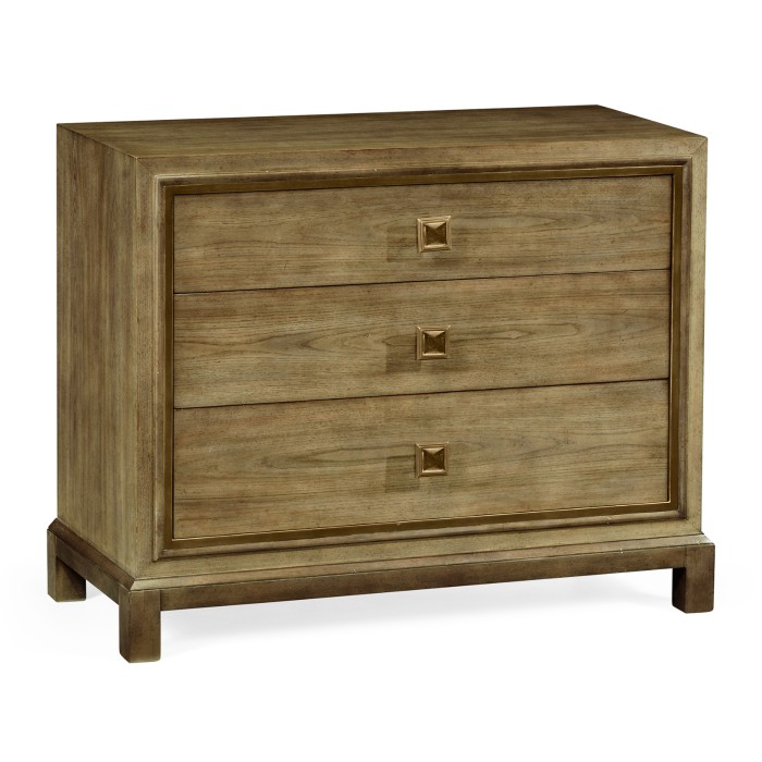 Large chest of drawers in light grey chestnut