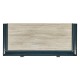 Antique Blue Oak Chest of Drawers with Marble Top