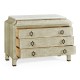 Greyed Oak Chest of Drawers with Marble Top