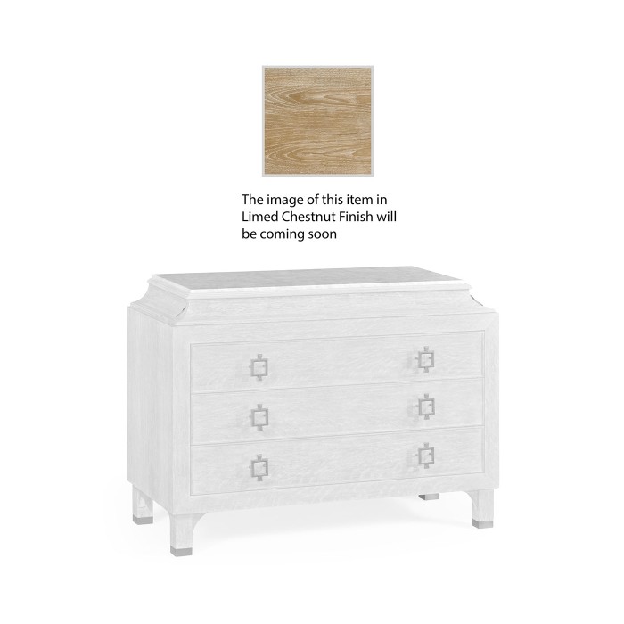 Chest of drawers in limed chestnut