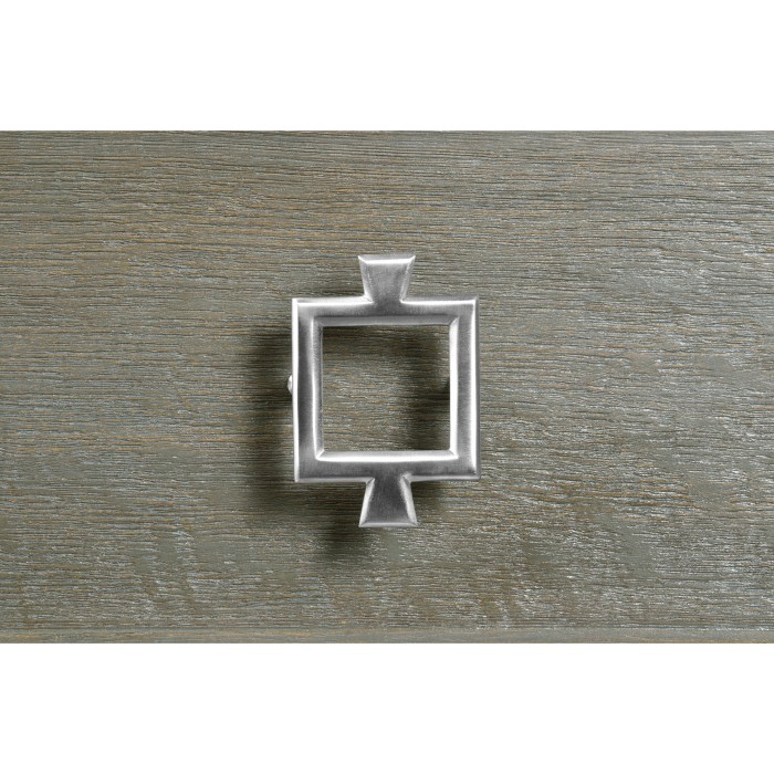 Pewter Oak Chest of Drawers with Marble Top