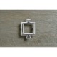 Pewter Oak Chest of Drawers with Marble Top