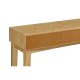 Architectural console table with drawers in leather