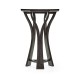 Architectural Hexagonal Black Mocha Oak Oyster Lamp Table