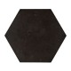 Architectural Hexagonal Black Mocha Oak Oyster Lamp Table