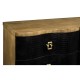 Serpentine Black Faux Croc Skin Chest of Drawers