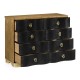 Serpentine Black Faux Croc Skin Chest of Drawers