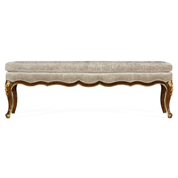 Bench with Gilt Carved Detailing