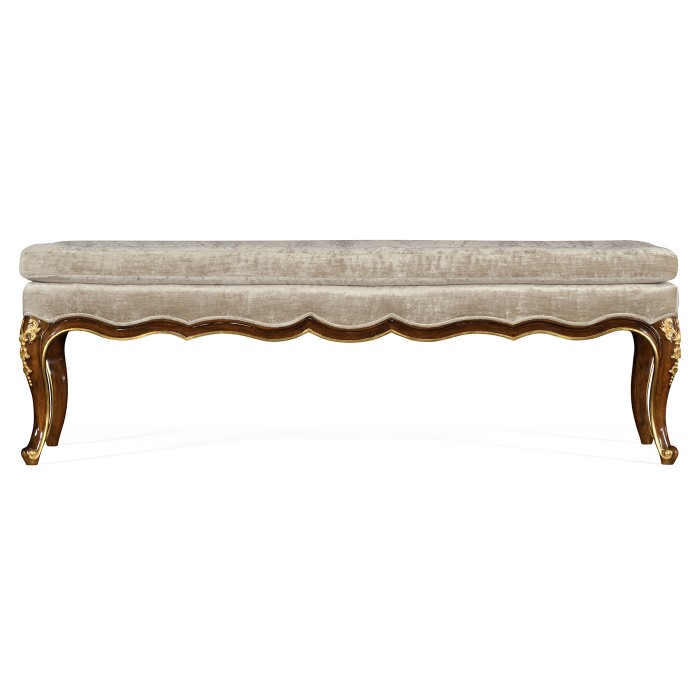 Bench with Gilt Carved Detailing