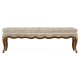 Bench with Gilt Carved Detailing